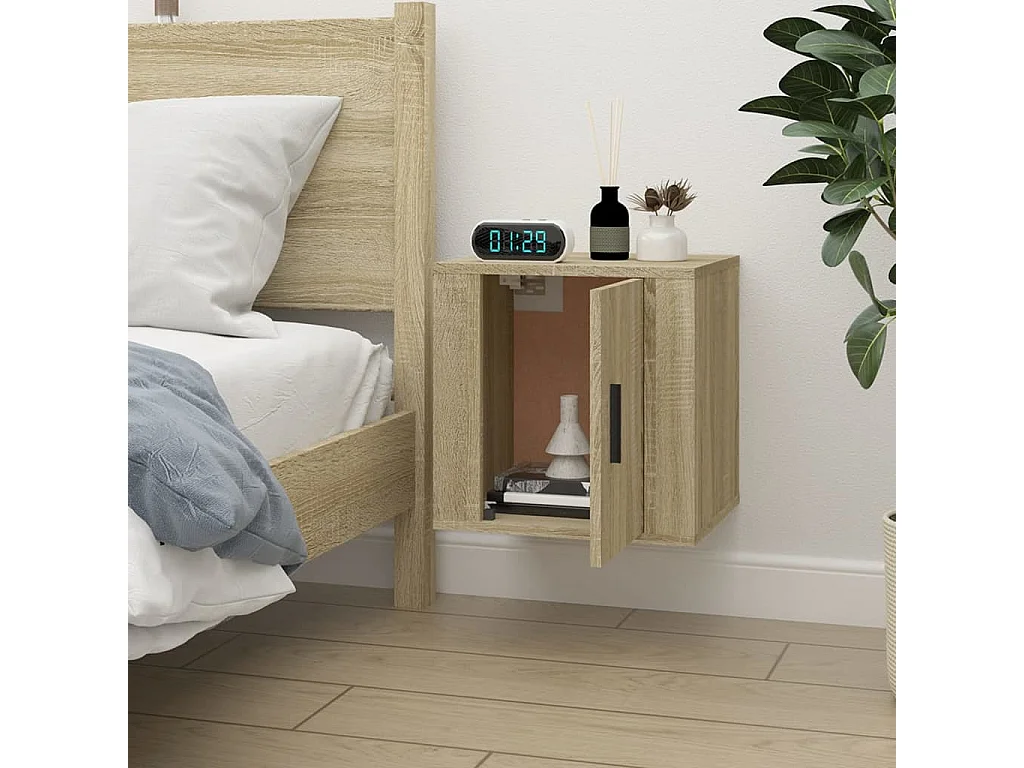 Murk  Mueble para TV de pared roble Sonoma 40x34,5x40 cm