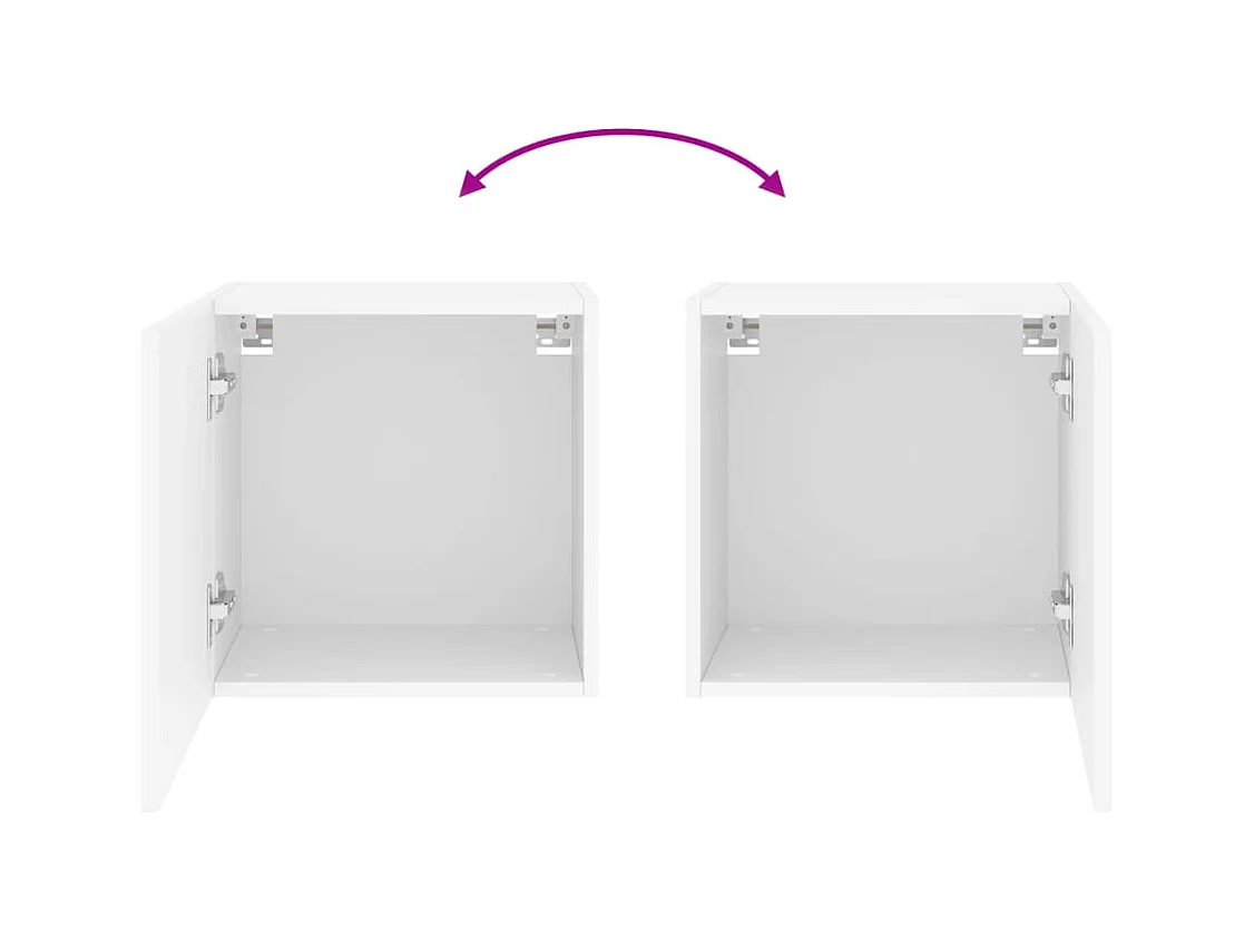 Chaffee  Meuble TV mural blanc 40,5x30x40 cm bois d'ingénierie