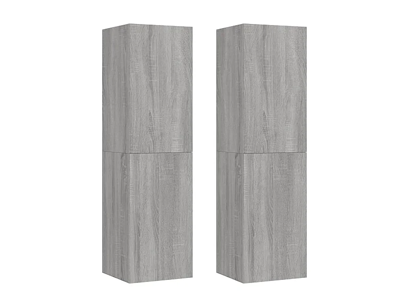 Hoeselt  Meubles TV muraux 2 pcs Sonoma gris 30,5x30x110 cm