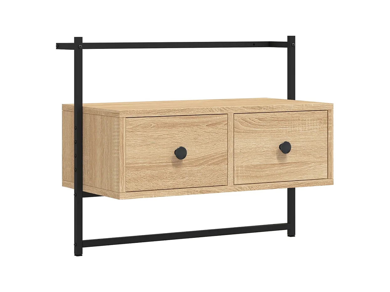 Randers  Meuble TV mural chêne sonoma 60,5x30x51 cm bois d'ingénierie