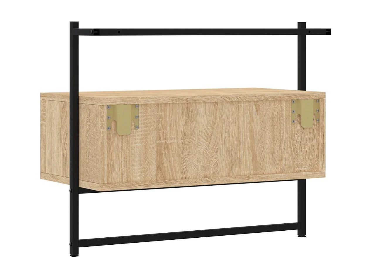 Randers  Meuble TV mural chêne sonoma 60,5x30x51 cm bois d'ingénierie