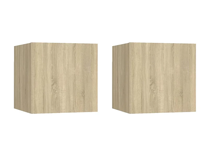 Ahakista  Meubles TV muraux 2 pcs Chêne sonoma 30,5x30x30 cm