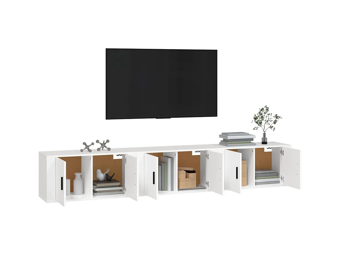 Crofton  Tv-wandmeubels 3 st 80x34,5x40 cm wit