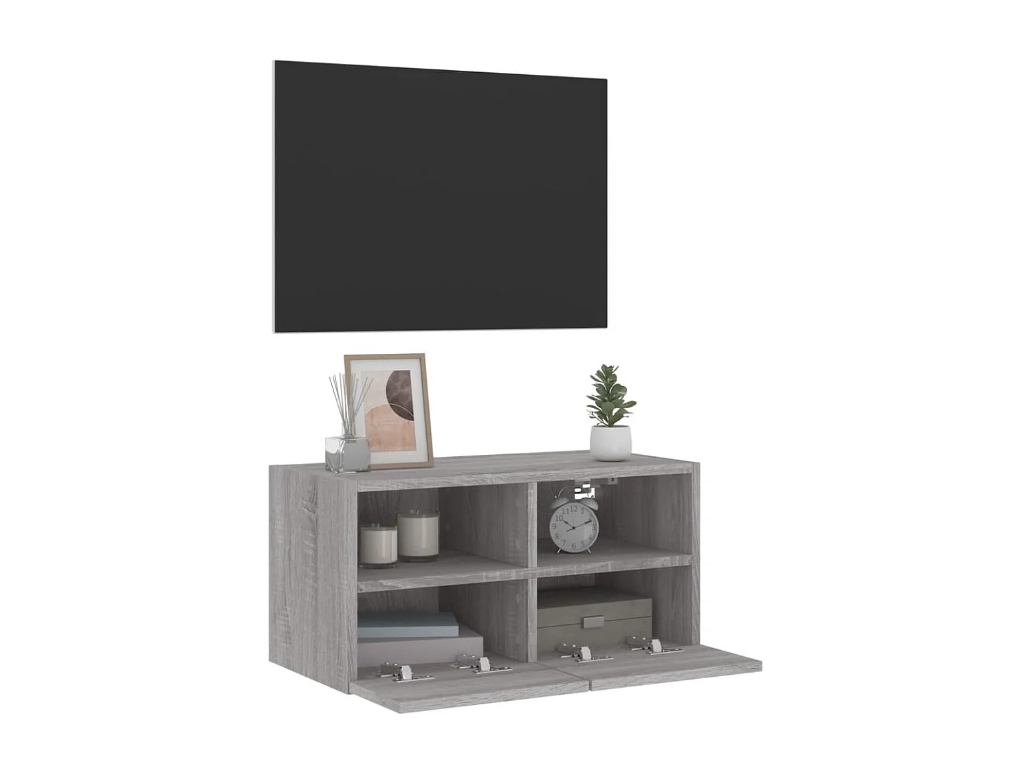 Sil  Meuble TV mural sonoma gris 60x30x30 cm bois d'ingénierie
