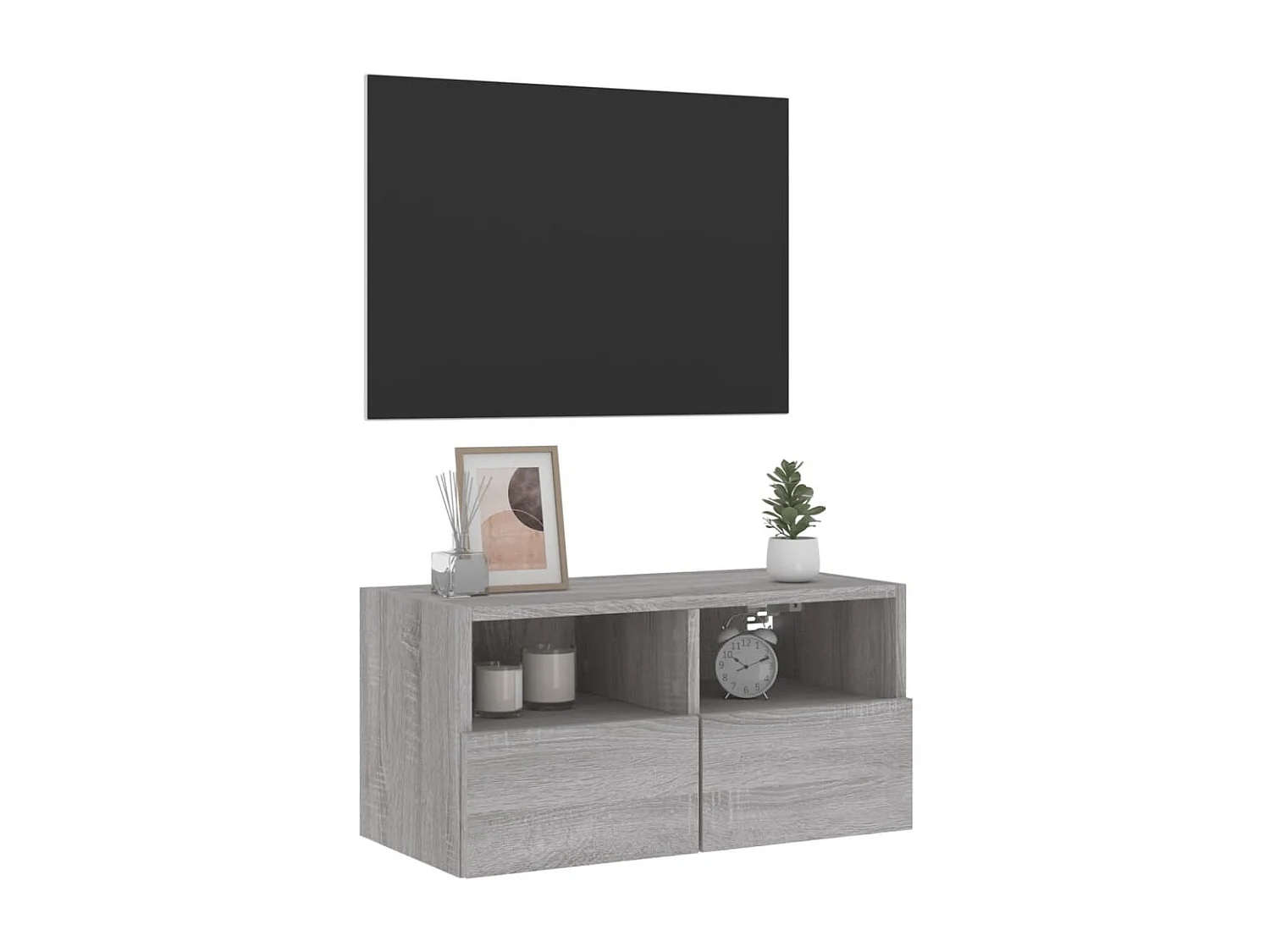 Sil  Tv-wandmeubel 60x30x30 cm bewerkt hout grijs sonoma eikenkleur