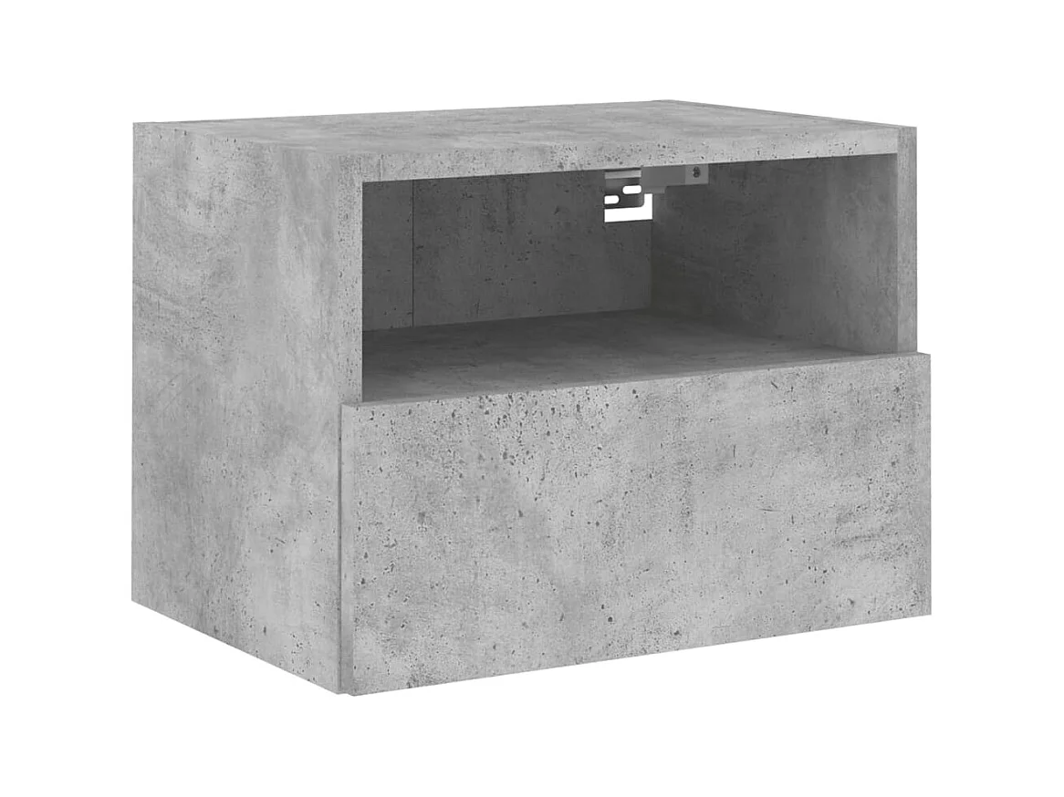 Sil  Meuble TV mural gris béton 40x30x30 cm bois d'ingénierie