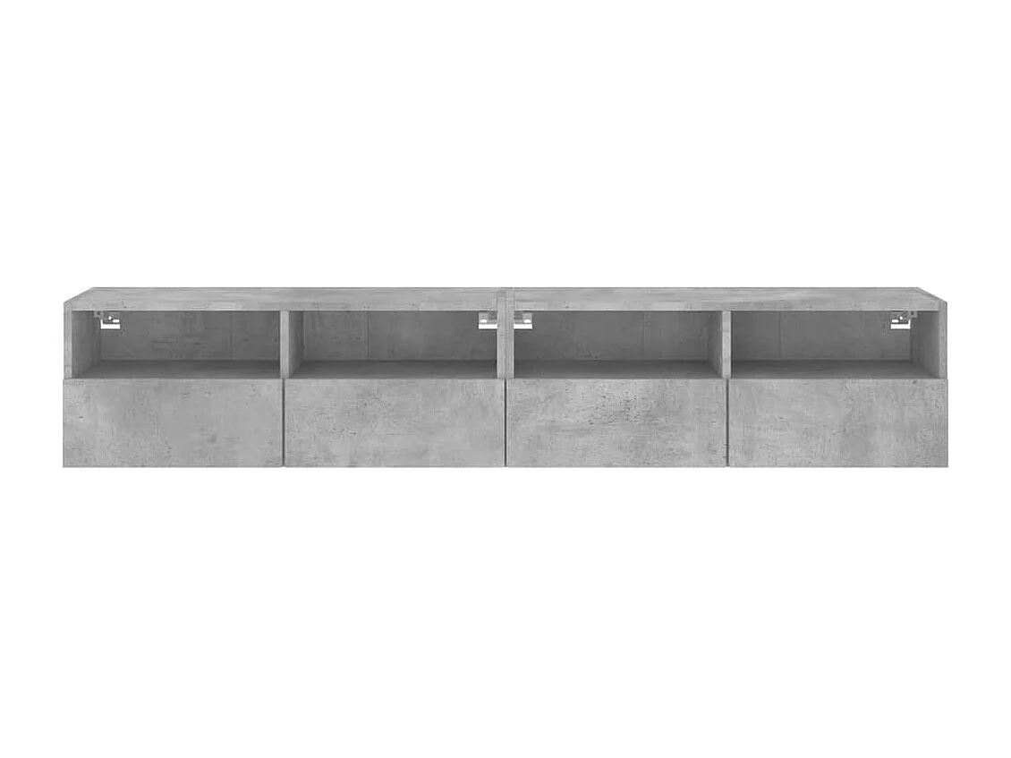 Sil  Meubles TV muraux 2 pcs gris béton 80x30x30cm bois d'ingénierie