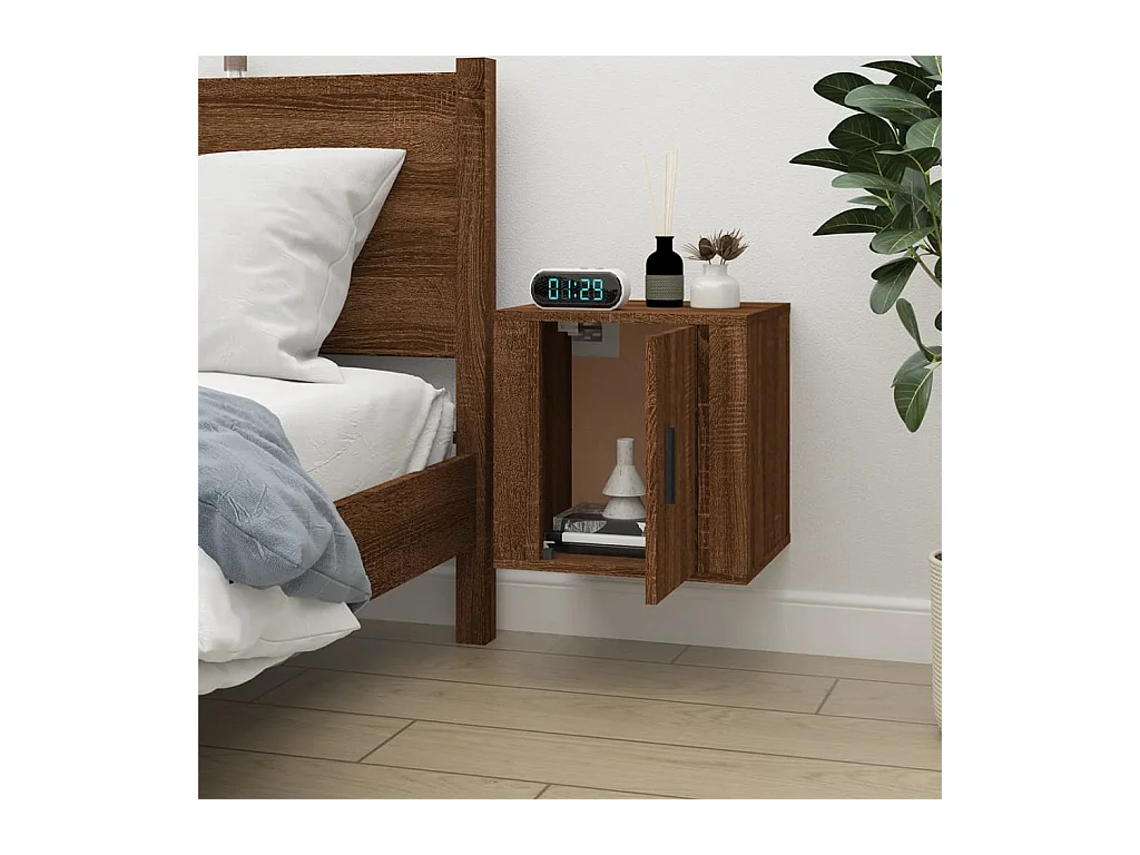 Murk  Mueble para TV de pared roble marrón 40x34,5x40 cm