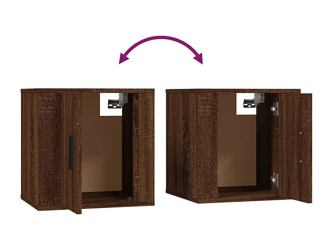 Murk  Mueble para TV de pared roble marrón 40x34,5x40 cm