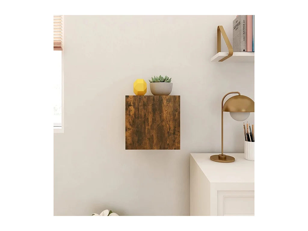 Ahakista  Tv-wandmeubel 30,5x30x30 cm gerookt eikenkleurig