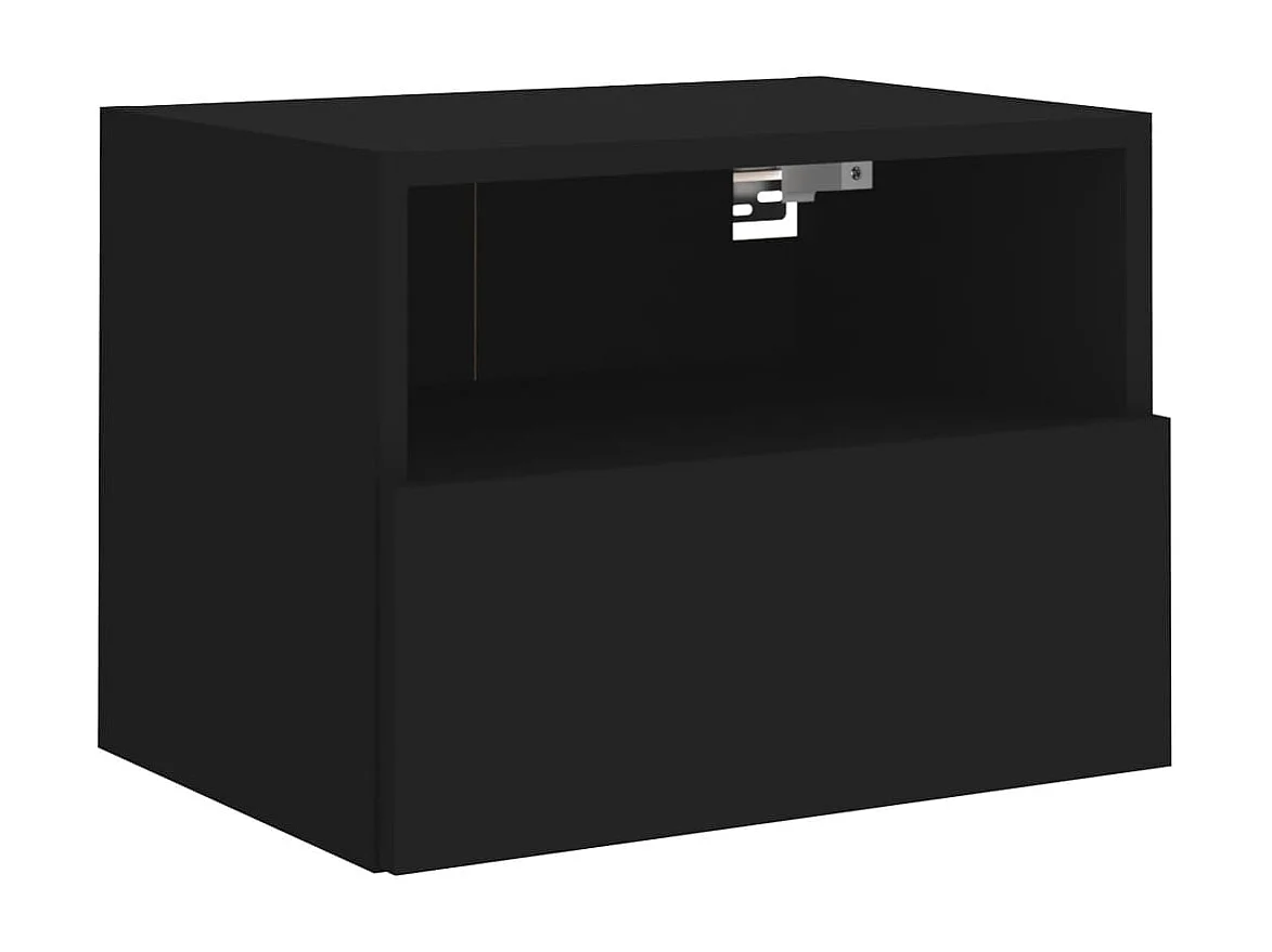 Sil  Muebles de pared TV 2 uds madera ingeniería negro 40x30x30 cm