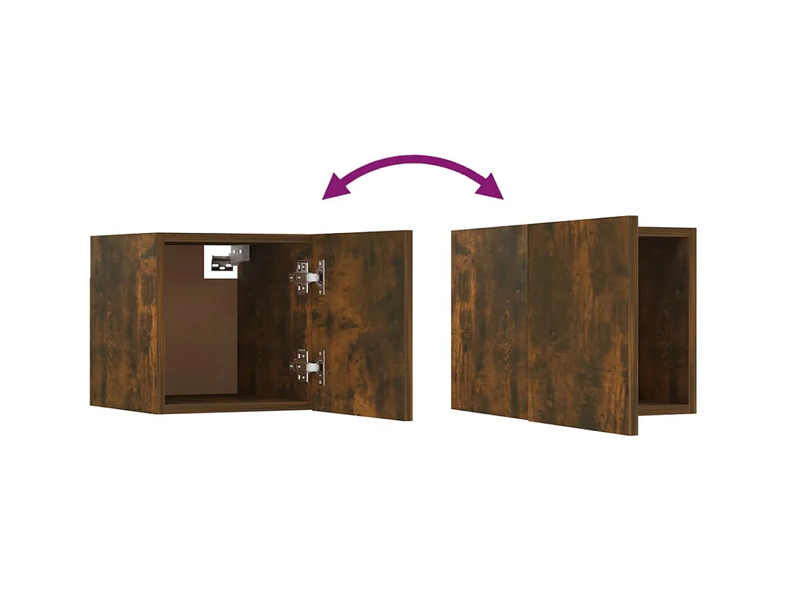 Åse Elise  Meubles TV muraux 8 pcs Chêne fumé 30,5x30x30 cm