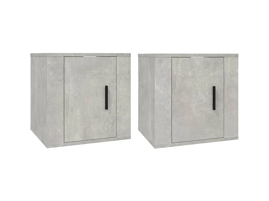 Murk  Muebles para TV de pared 2 uds gris hormigón 40x34,5x40 cm