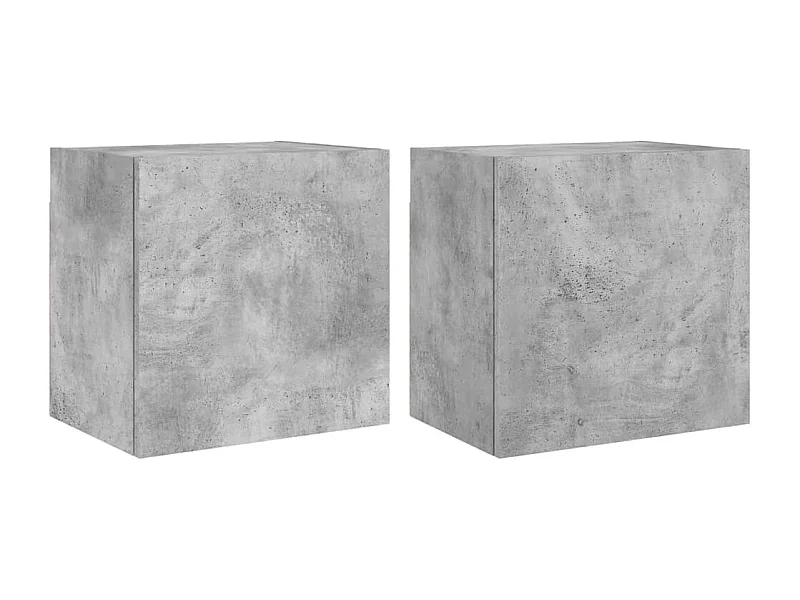 Chaffee  Meubles TV muraux 2 pcs gris béton 40,5x30x40cm bois ingénierie
