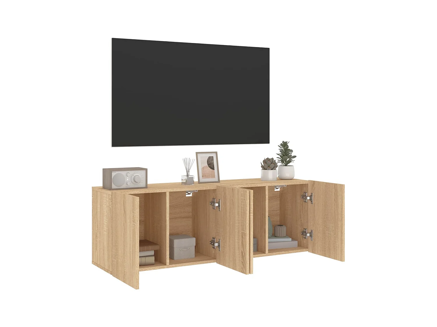 American Canyon  Tv-meubels 2 st wandgemonteerd 60x30x41 cm sonoma eikenkleurig