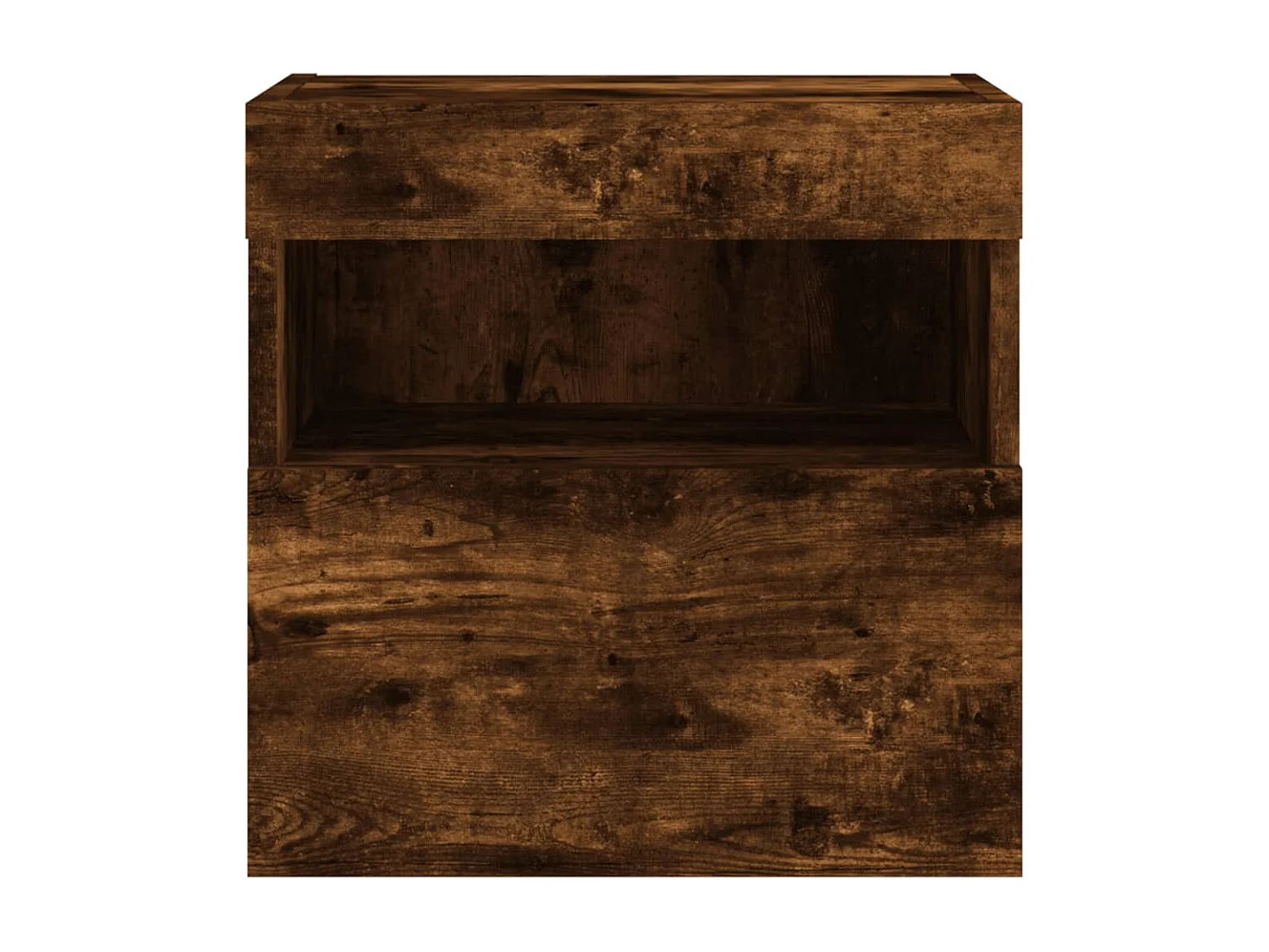 Ølstykke  Muebles TV de pared luces LED 2 uds roble ahumado 40x30x40 cm