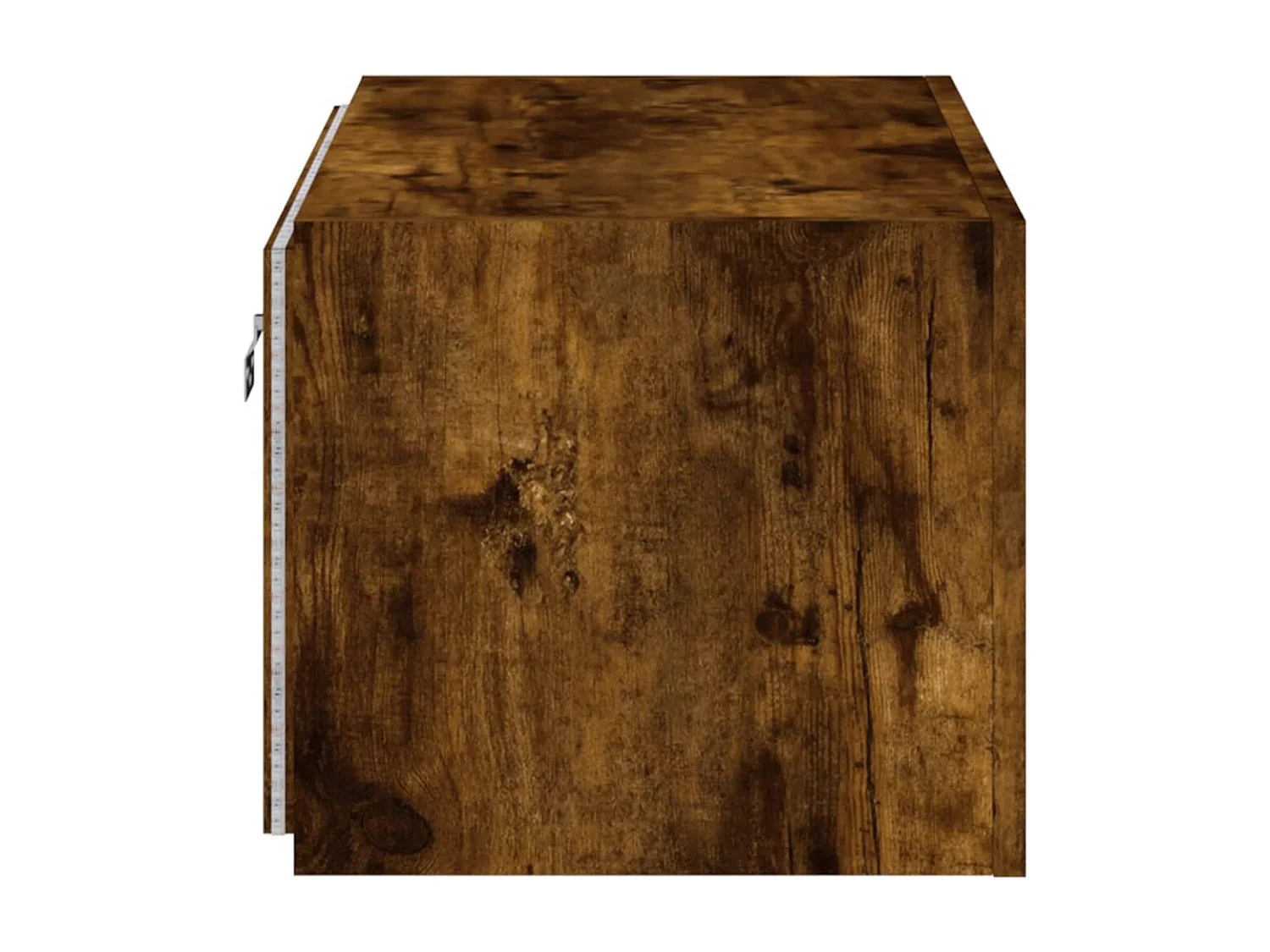 Gerben  Mueble de TV de pared con luces LED roble ahumado 60x35x31 cm