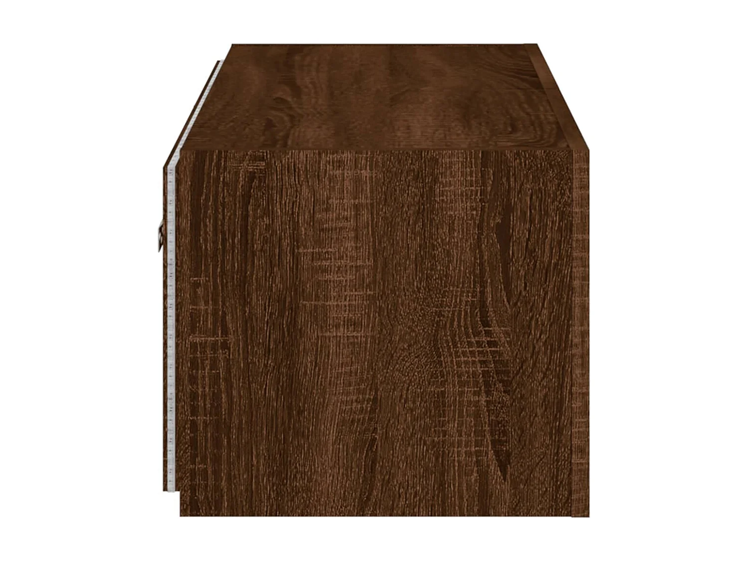 Gerben  Meuble TV mural avec lumières LED chêne marron 80x35x31 cm