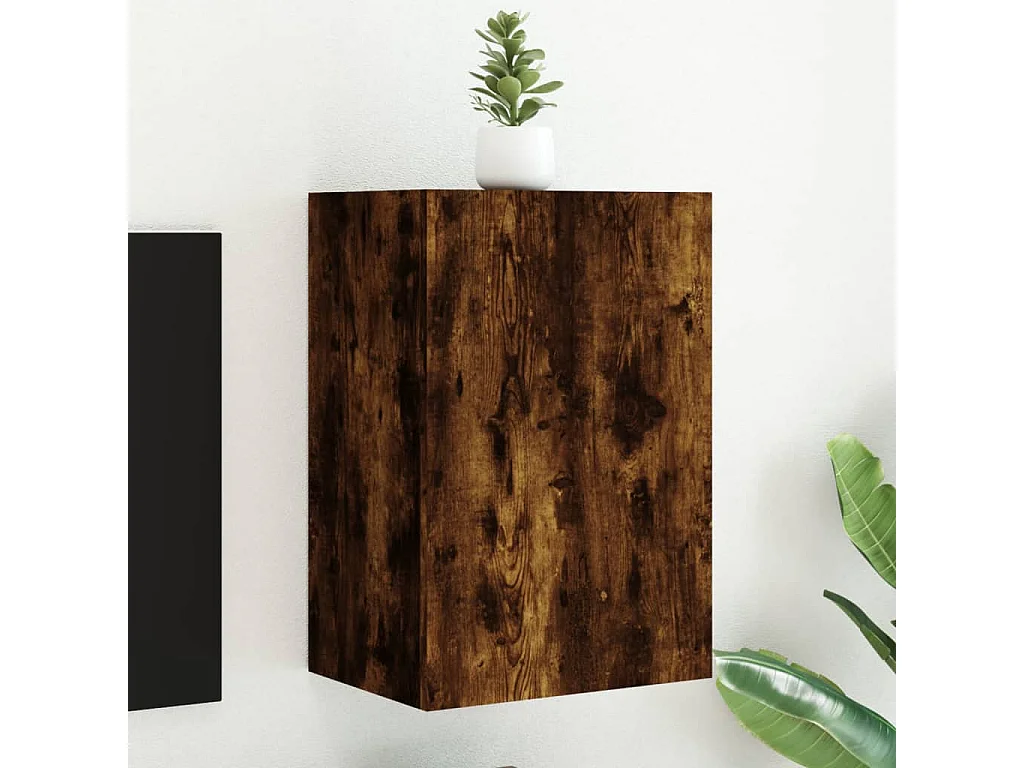 Chaffee  Tv-wandmeubel 40,5x30x60 cm bewerkt hout gerookt eikenkleurig