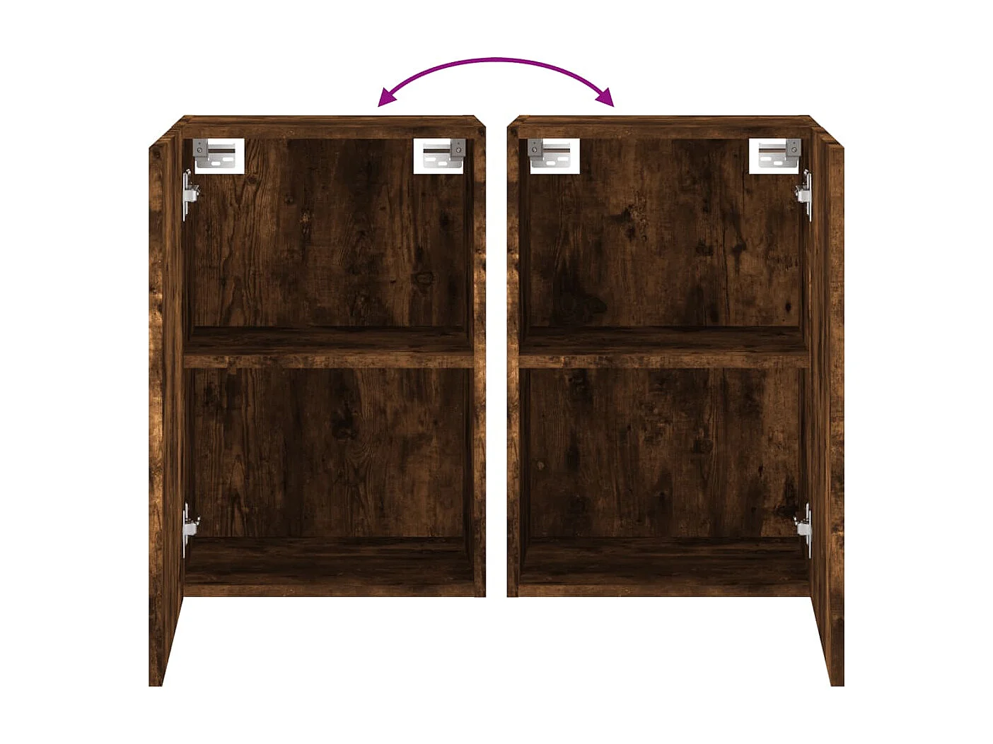 Chaffee  Tv-wandmeubel 40,5x30x60 cm bewerkt hout gerookt eikenkleurig