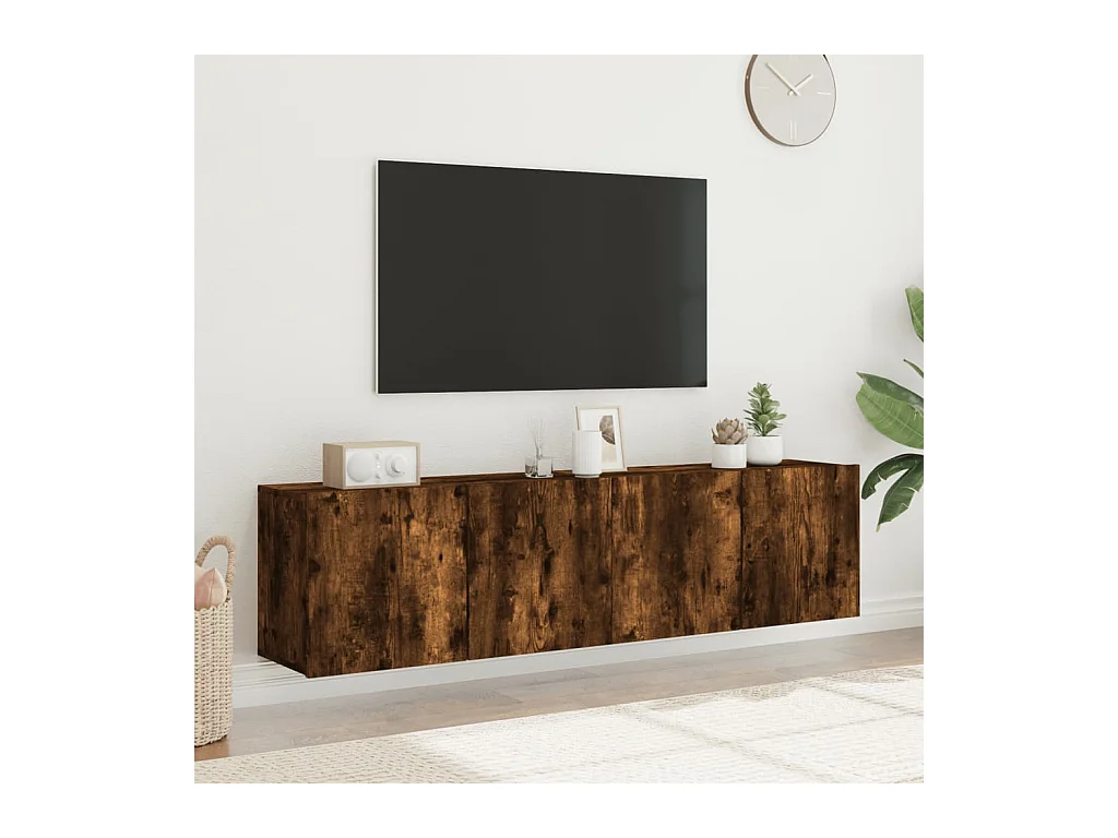American Canyon  Tv-meubels 2 st wandgemonteerd 80x30x41 cm gerookt eikenkleurig
