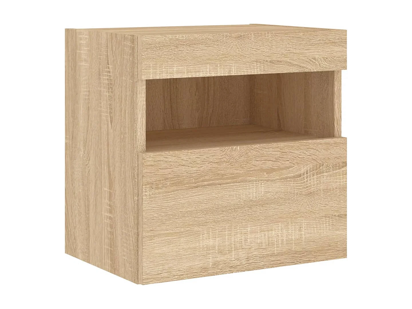 Ølstykke  Meubles TV muraux lumières LED 2 pcs chêne sonoma 40x30x40 cm