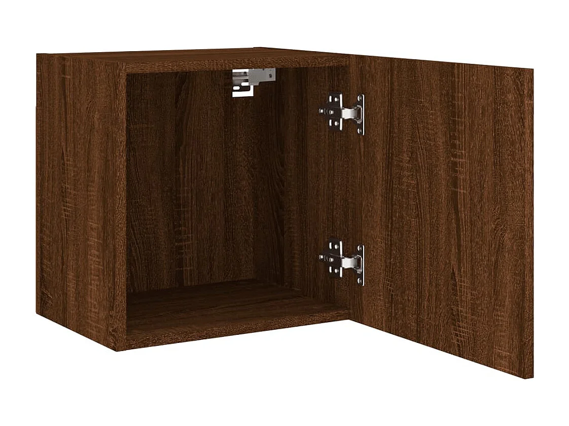 Chaffee  Meuble TV mural chêne marron 40,5x30x40 cm bois d'ingénierie