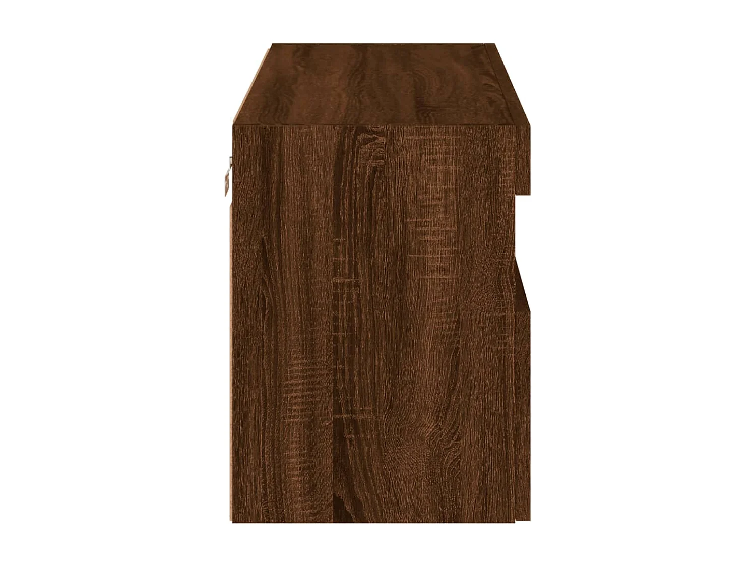Ølstykke  Meuble TV mural avec lumières LED chêne marron 80x30x40 cm
