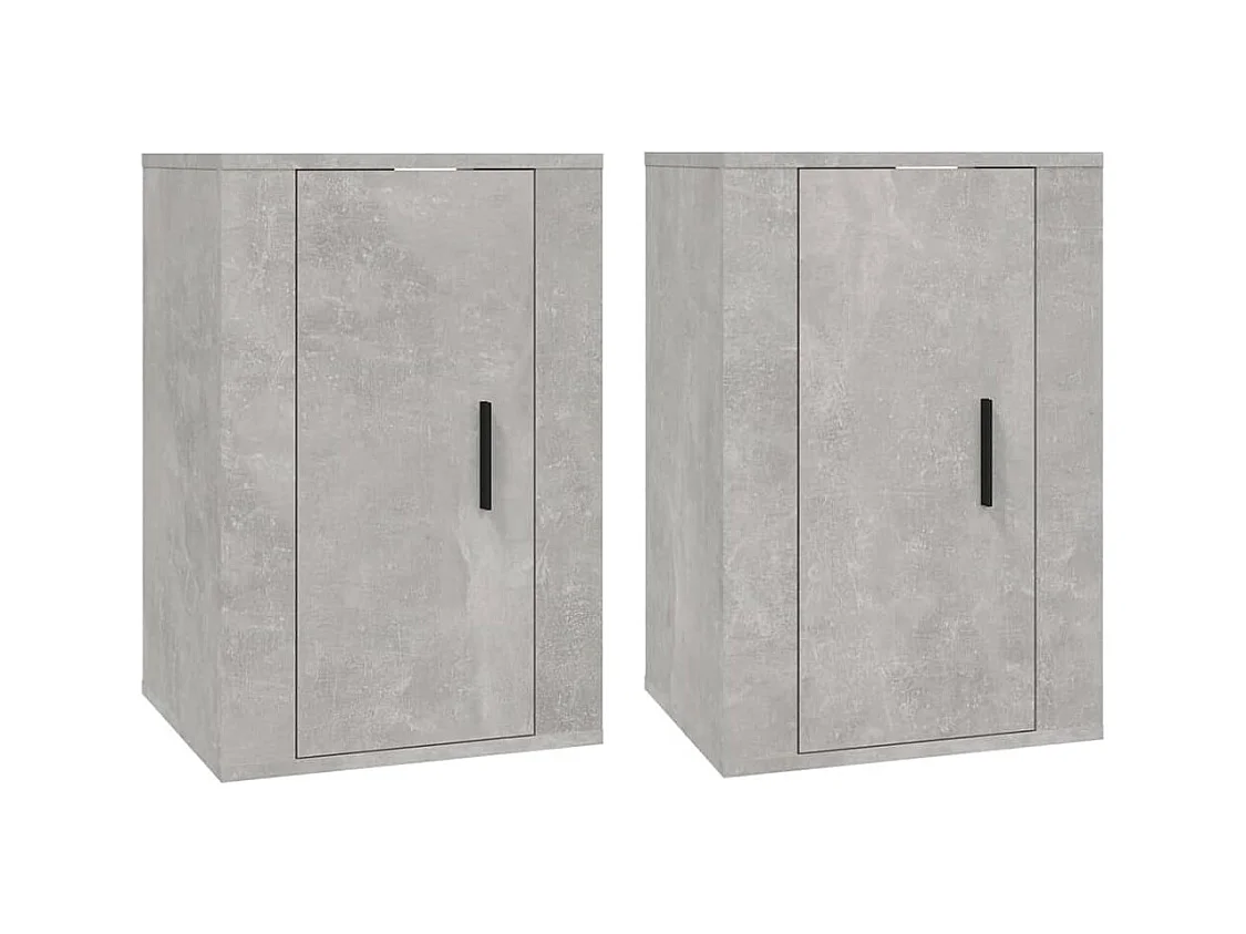 Murk  Muebles para TV de pared 2 uds gris hormigón 40x34,5x60 cm