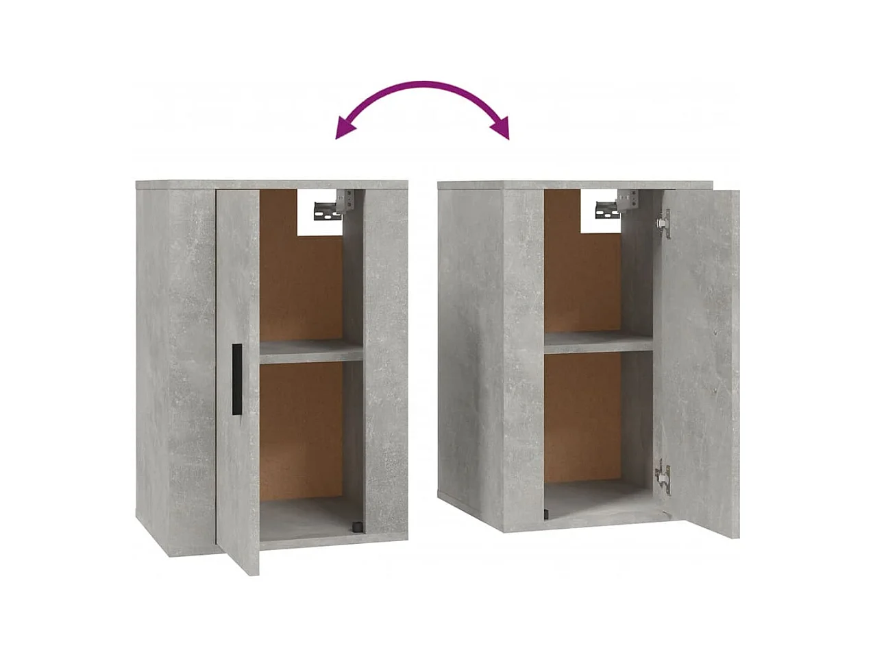 Murk  Muebles para TV de pared 2 uds gris hormigón 40x34,5x60 cm