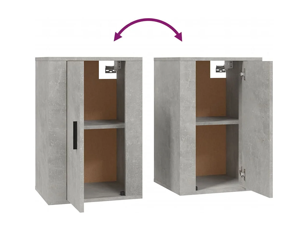 Murk  Muebles para TV de pared 2 uds gris hormigón 40x34,5x60 cm