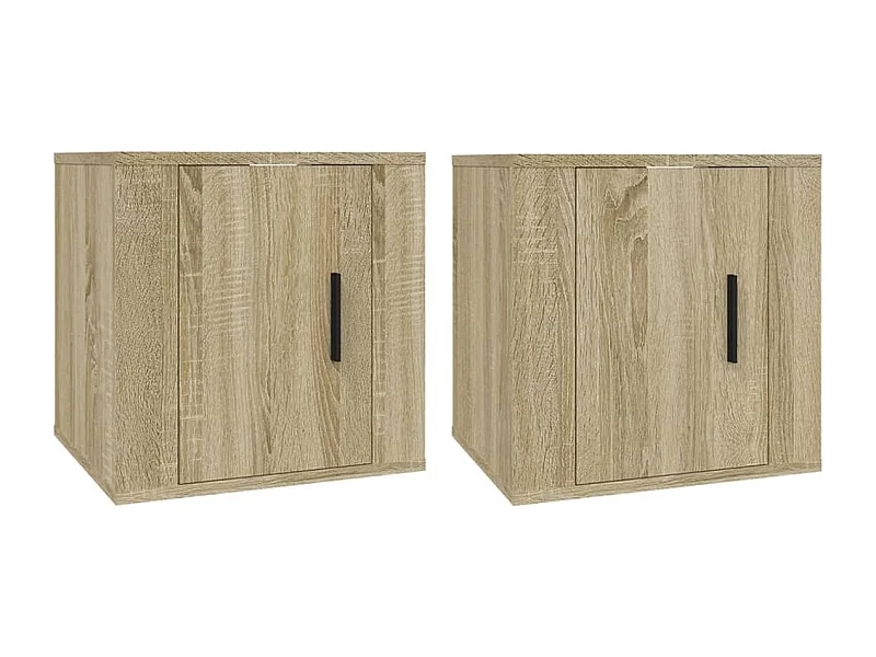 Murk  Meubles TV muraux 2 pcs Chêne sonoma 40x34,5x40 cm
