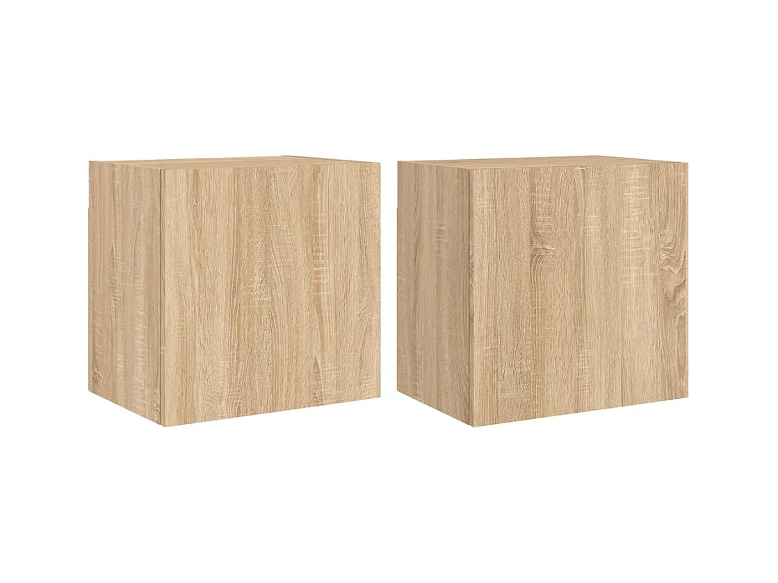 Chaffee  Tv-wandmeubels 2 st 40,5x30x40 cm hout sonoma eikenkleurig