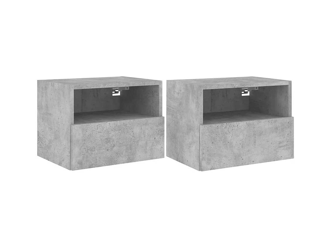 Sil  Tv-wandmeubels 2 st 40x30x30 cm bewerkt hout betongrijs