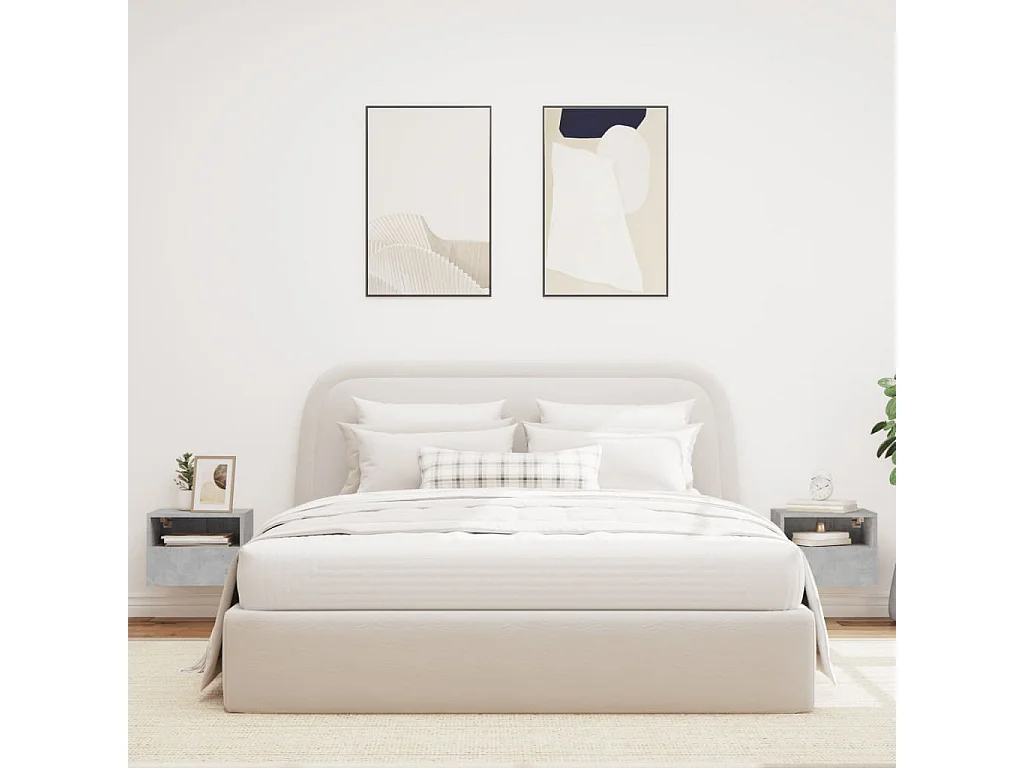 Sil  Meubles TV muraux 2 pcs gris béton 40x30x30cm bois d'ingénierie