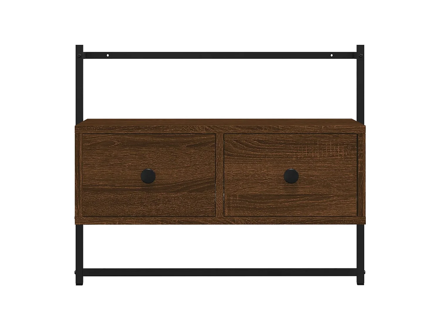 Randers  Meuble TV mural chêne marron 60,5x30x51 cm bois d'ingénierie