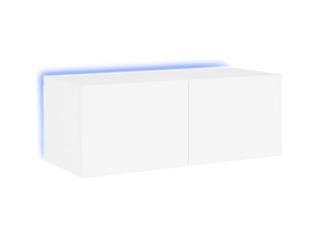 Gerben  Tv-wandmeubel met LED-verlichting 80x35x31 cm wit