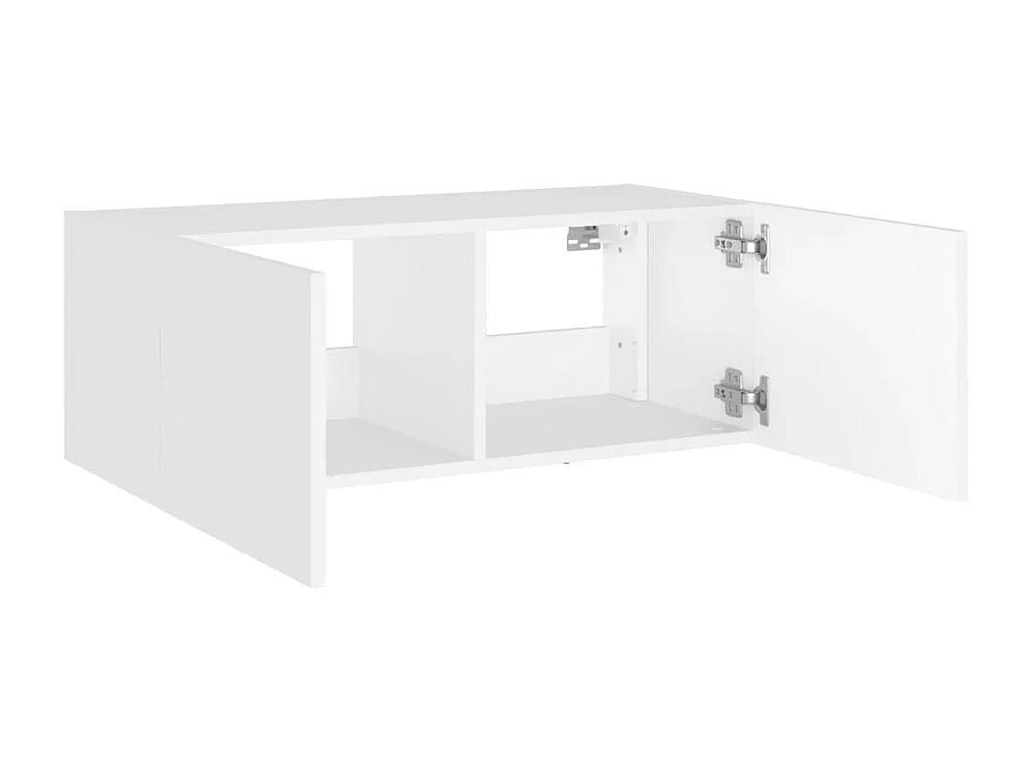 Gerben  Tv-wandmeubel met LED-verlichting 80x35x31 cm wit