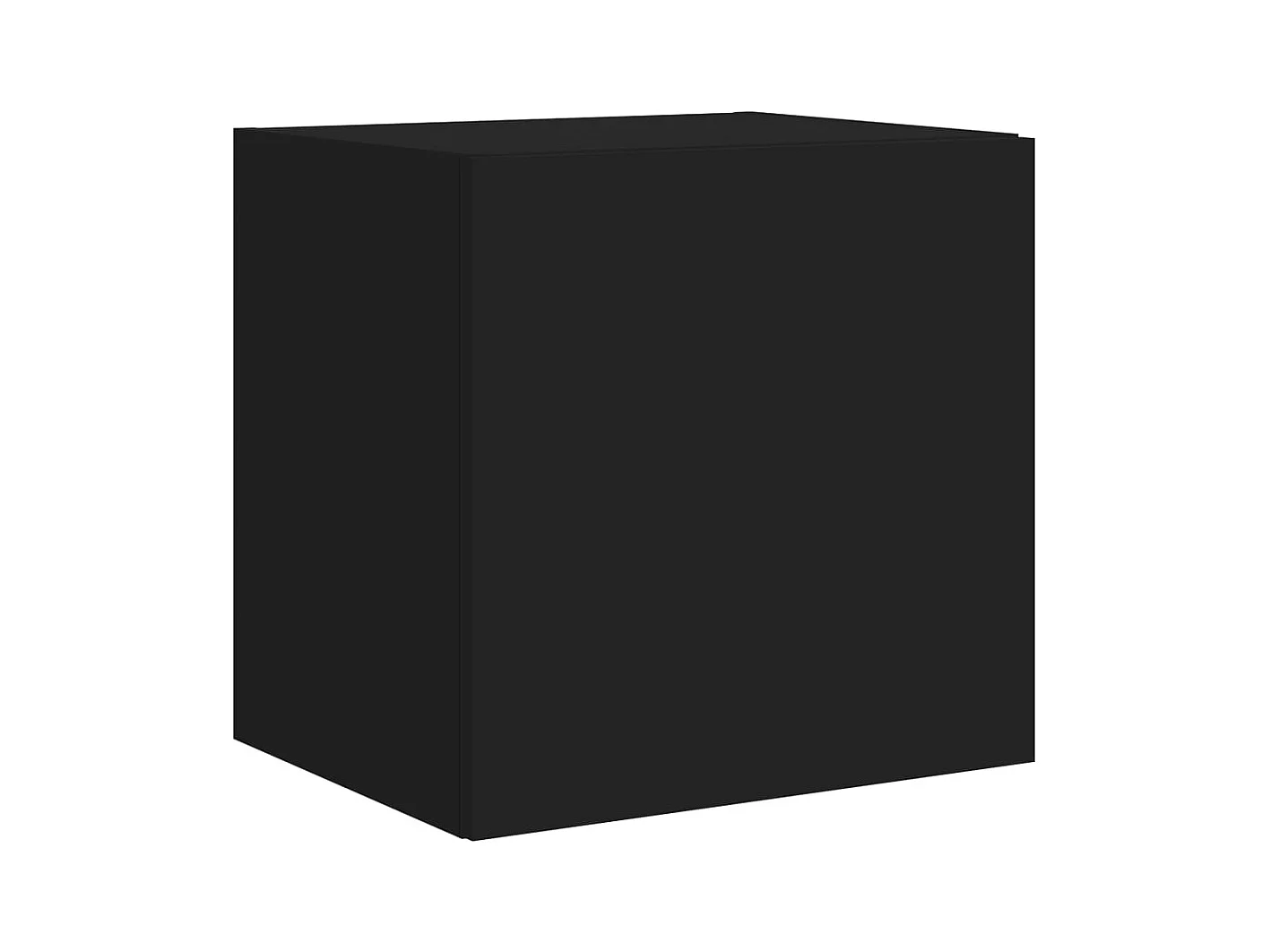 Gerben  Meubles TV muraux avec lumières LED 2 pcs noir 40,5x35x40 cm