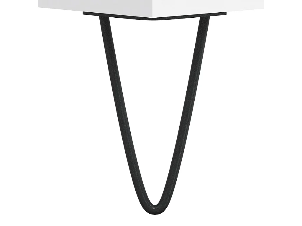 Sølveig  Meuble TV Blanc 160x35x55 cm Bois d'ingénierie