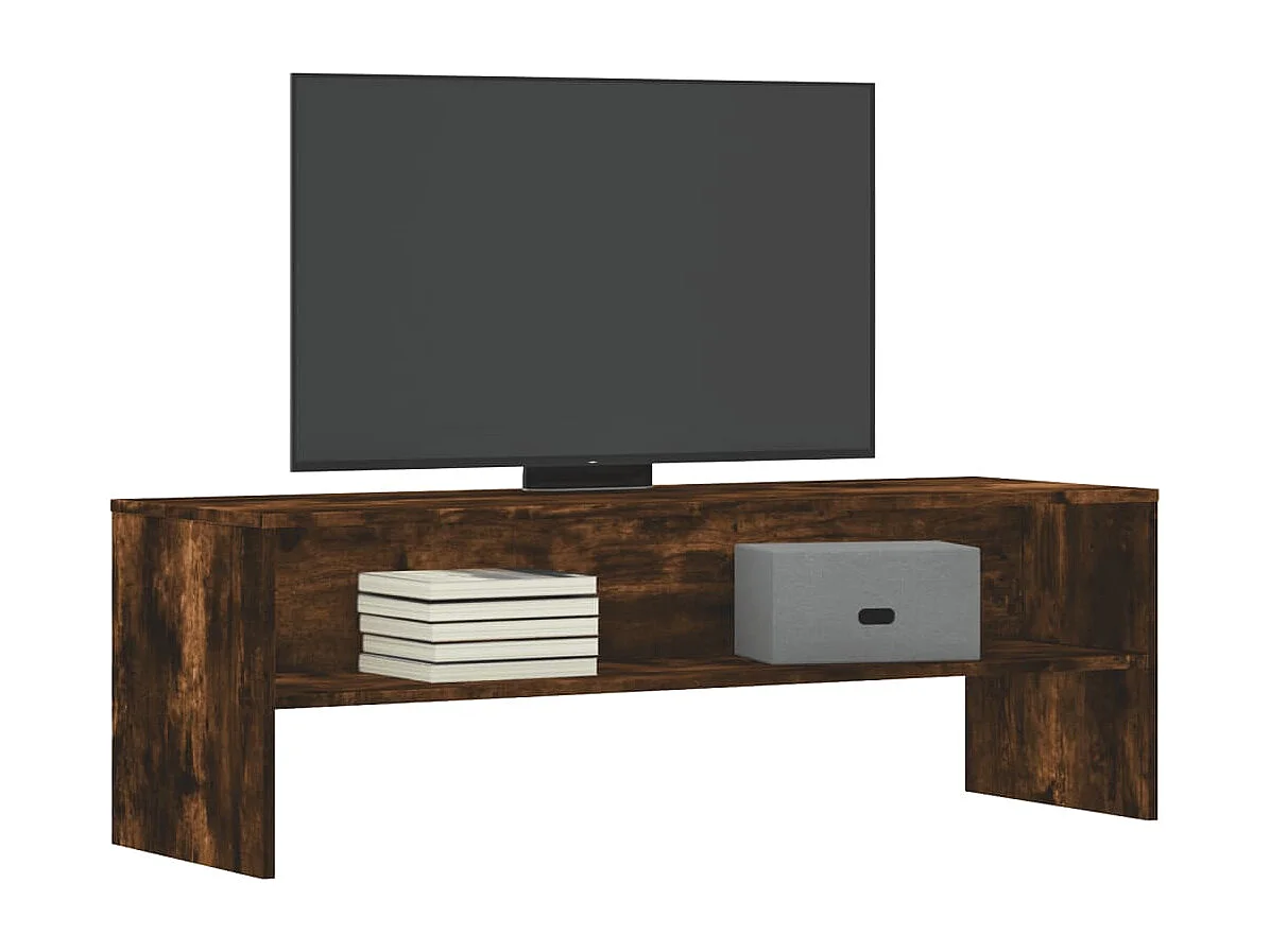Kobe  Meuble TV chêne fumé 120x40x40 cm bois d'ingénierie