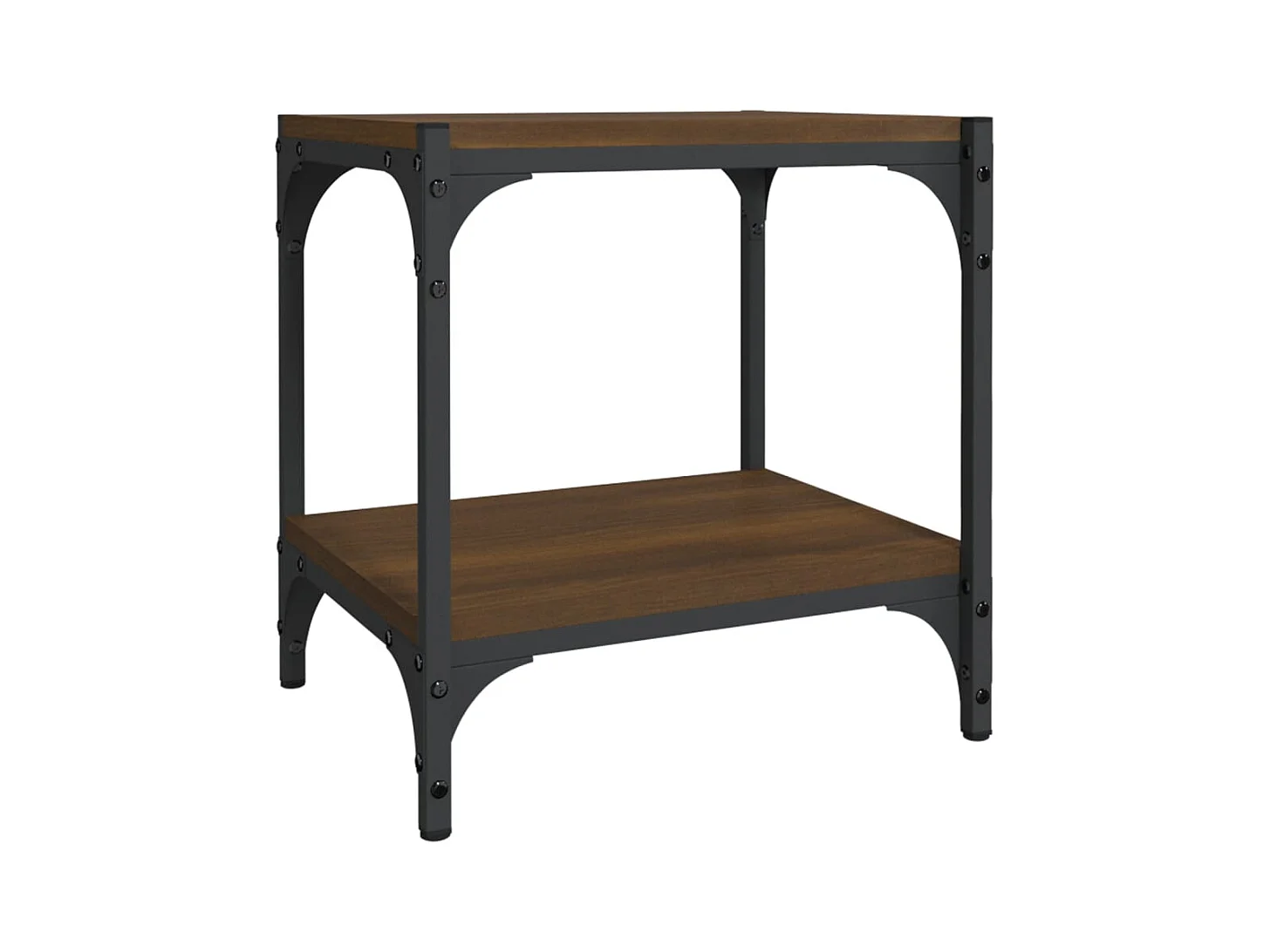 Foster City  Meuble TV Chêne marron 40x33x41 cm Bois d'ingénierie et acier