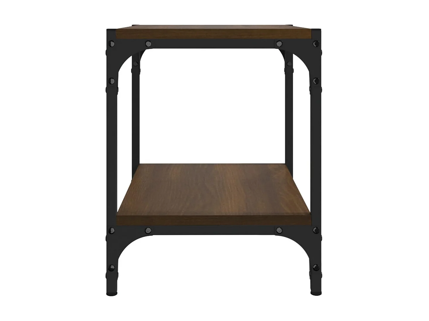 Foster City  Meuble TV Chêne marron 40x33x41 cm Bois d'ingénierie et acier