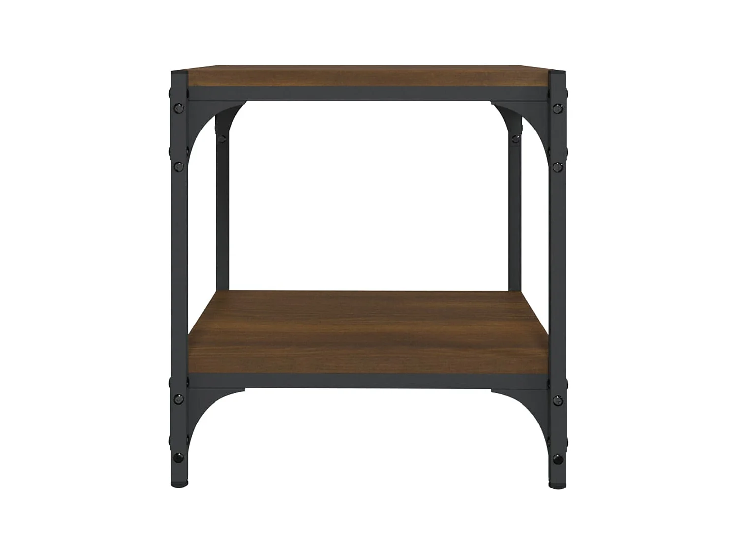 Foster City  Tv-meubel 40x33x41 cm bewerkt hout en staal bruin eikenkleur