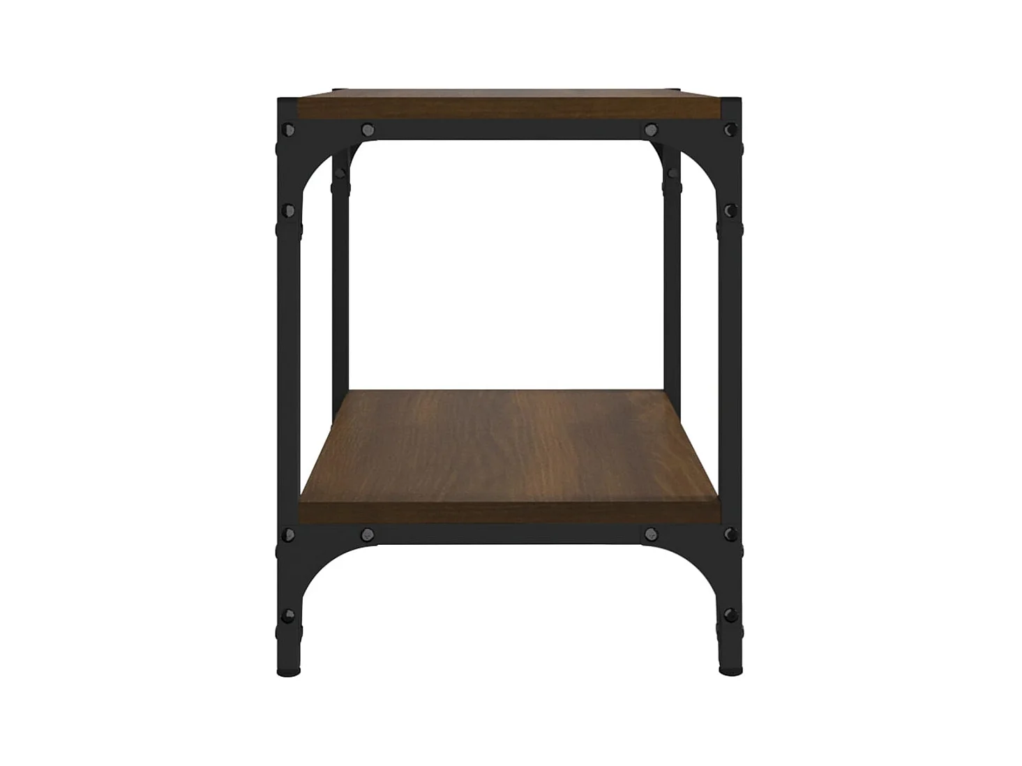 Foster City  Tv-meubel 40x33x41 cm bewerkt hout en staal bruin eikenkleur