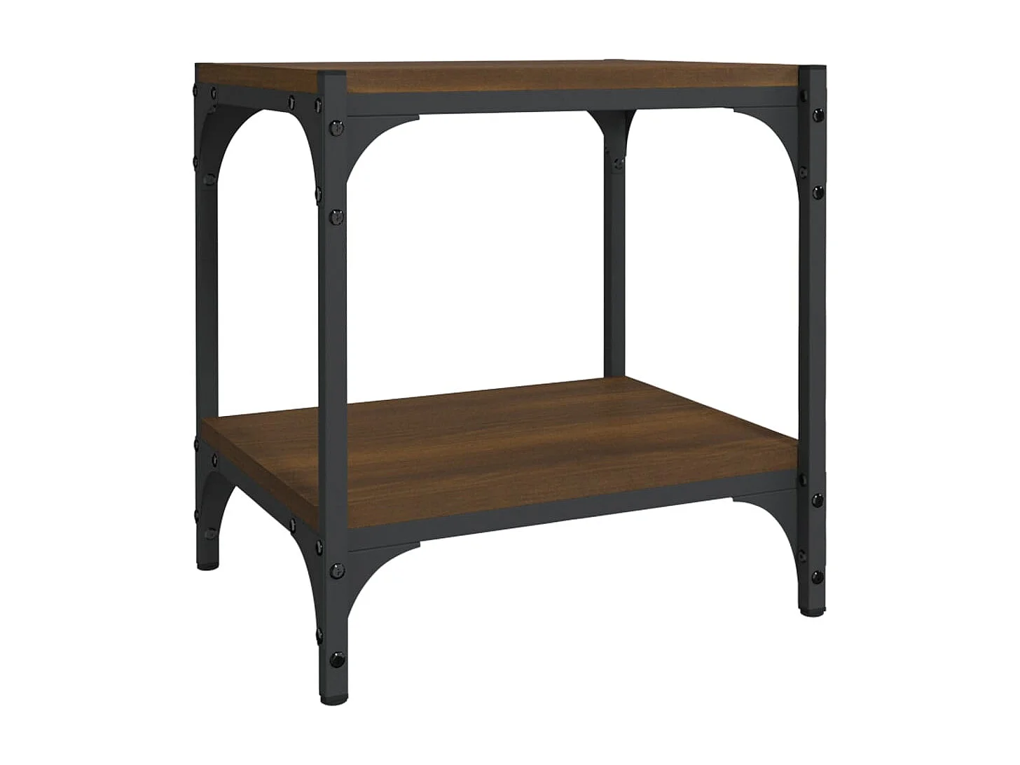 Foster City  Mueble para TV contrachapada y acero roble marrón 40x33x41 cm