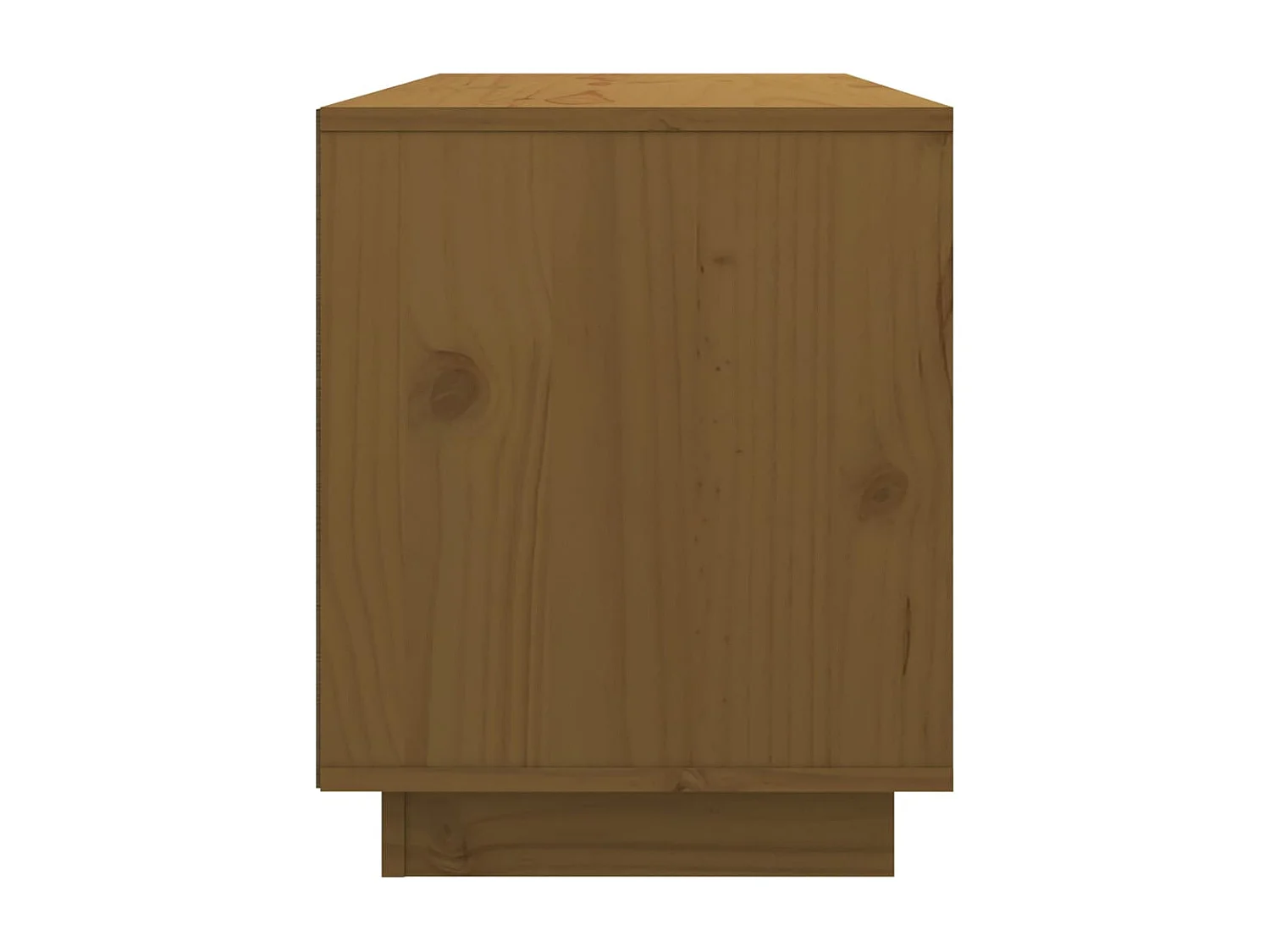 François-Paul  Mueble de TV madera maciza de pino marrón miel 74x35x44 cm