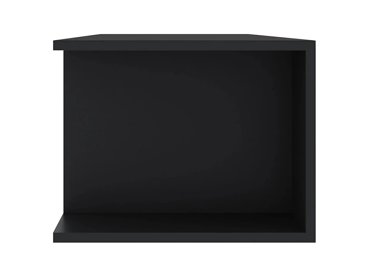 Henryetta  Meuble TV avec lumières LED noir 135x39x30 cm