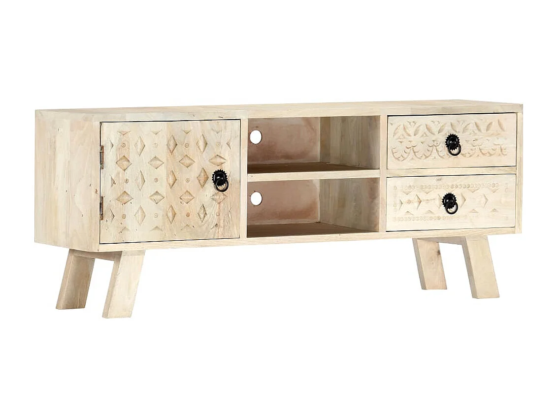 Garden Furniture -  Meuble TV 110x30x44 cm Bois massif de manguier