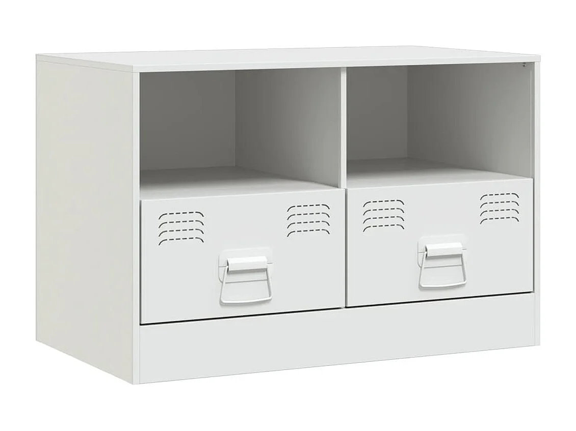 Amelie  Meubles TV 2 pcs blanc 67x39x44 cm acier